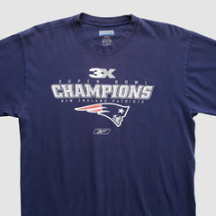 New England Patriots Reebok 2000s Long Sleeve T-shirt - Navy Vintage - Fanatics
