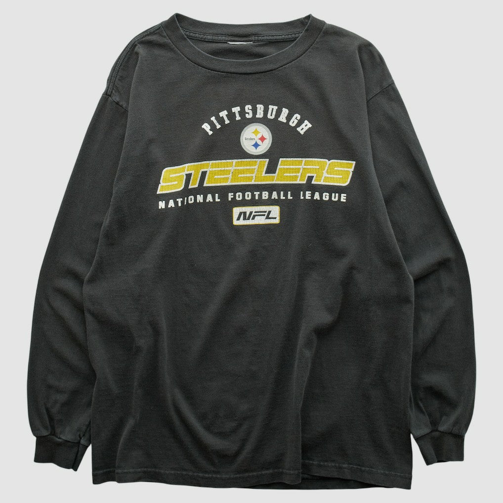 Pittsburgh Steelers 2000s Long Sleeve T-shirt - Black Vintage - Fanatics