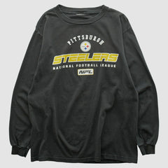 Pittsburgh Steelers 2000s Long Sleeve T-shirt - Black Vintage - Fanatics
