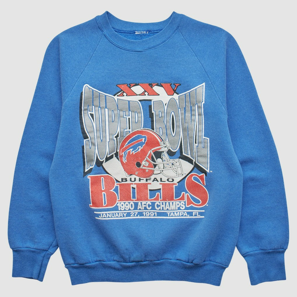 Buffalo Bills 1990 Pullover Sweatshirt - Blue Vintage - Fanatics