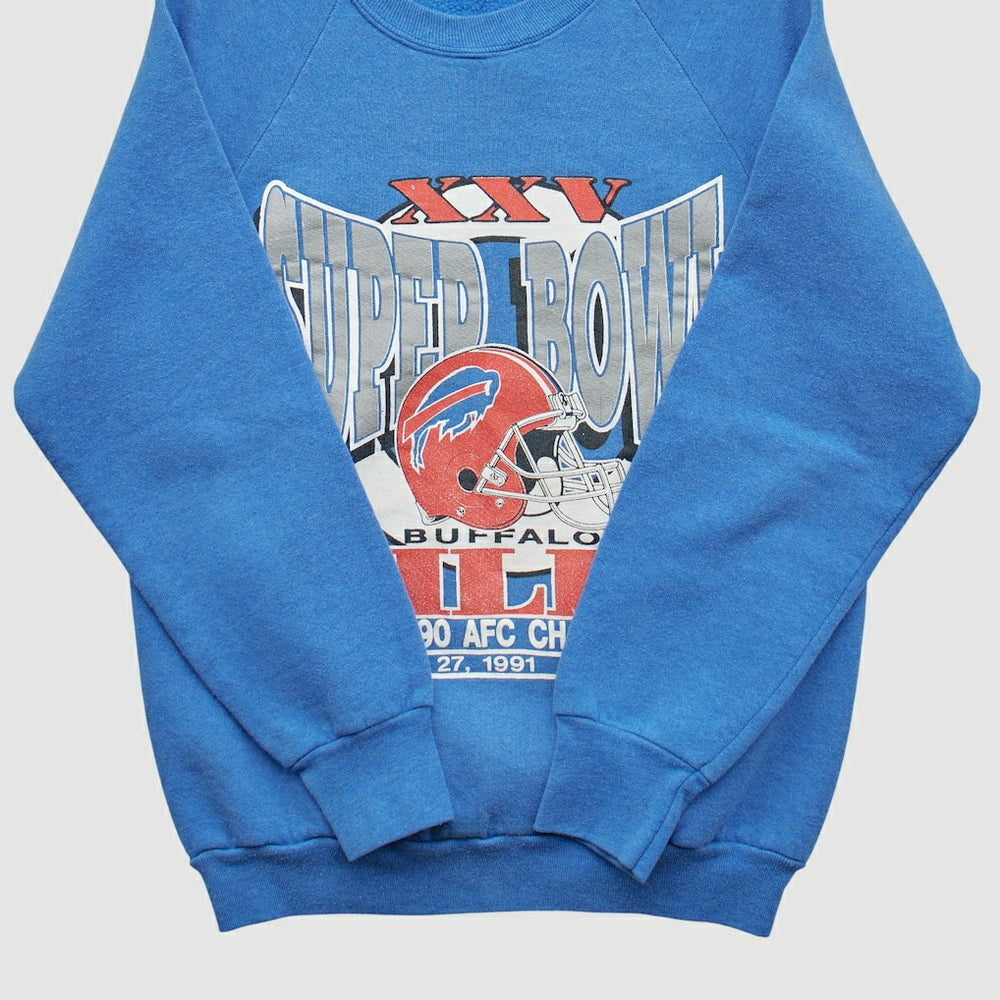 Buffalo Bills 1990 Pullover Sweatshirt - Blue Vintage - Fanatics