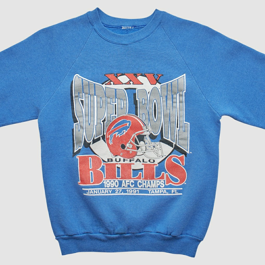 Buffalo Bills 1990 Pullover Sweatshirt - Blue Vintage - Fanatics