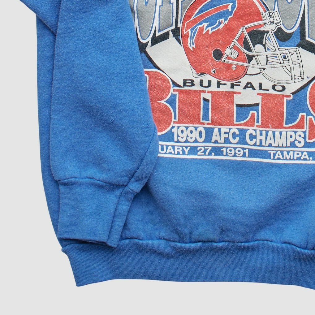 Buffalo Bills 1990 Pullover Sweatshirt - Blue Vintage - Fanatics