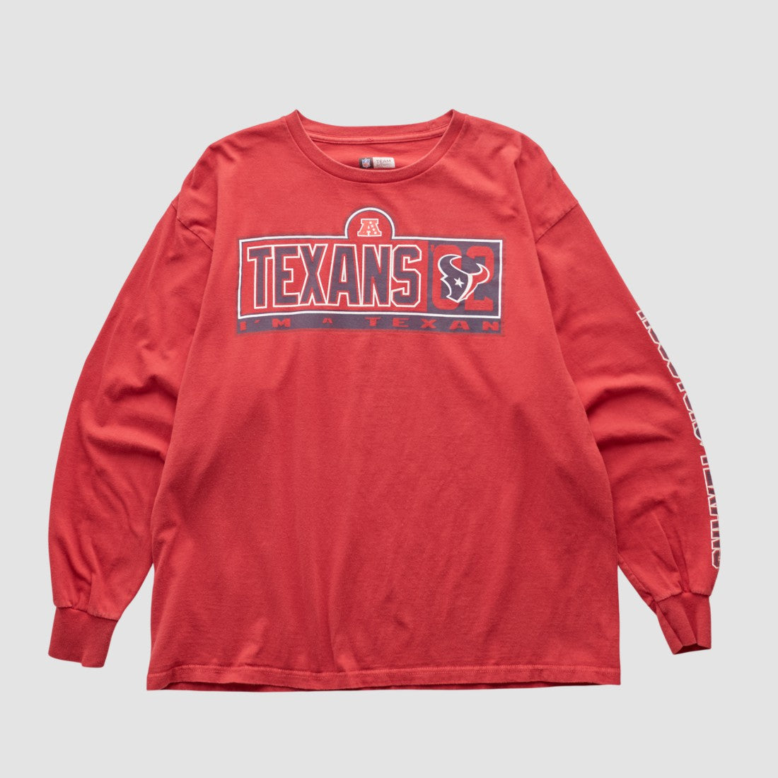 Houston Texans NFL 2000s Long Sleeve T-shirt - Red Vintage - Fanatics