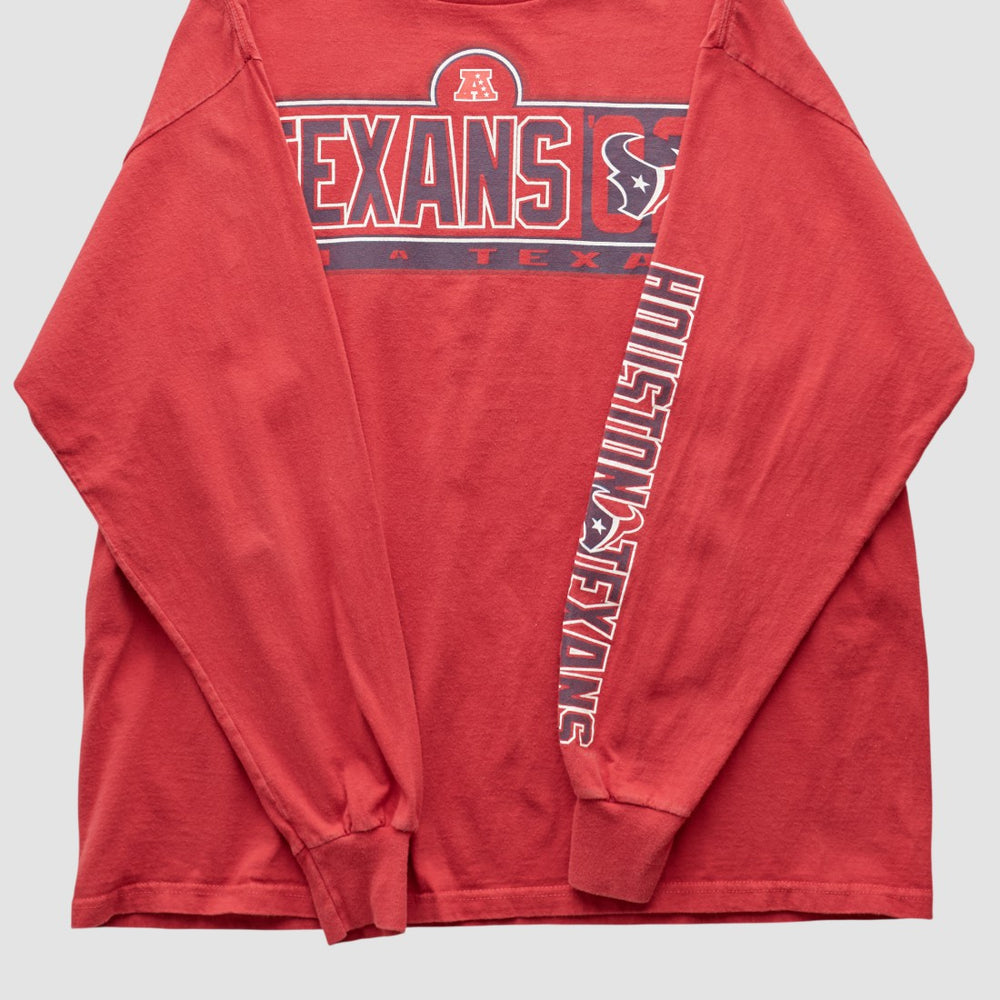 Houston Texans NFL 2000s Long Sleeve T-shirt - Red Vintage - Fanatics
