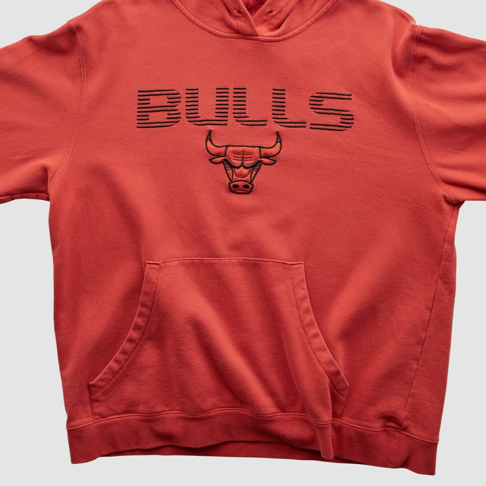 Adidas Chicago Bulls 2010s Hooded Pullover Sweatshirt Red Vintage