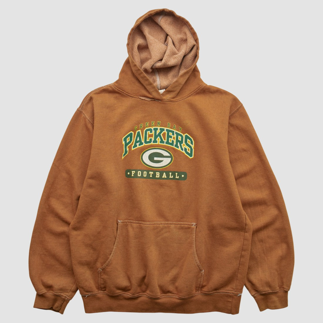 Green Bay Packers NFL 2000s Hooded Pullover Sweatshirt - Brown Vintage - Fanatics