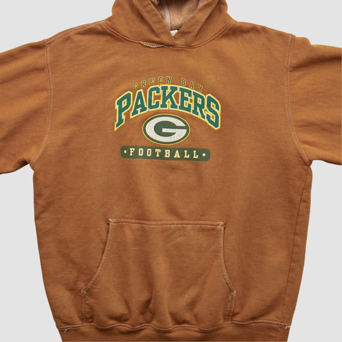 Green Bay Packers NFL 2000s Hooded Pullover Sweatshirt - Brown Vintage - Fanatics