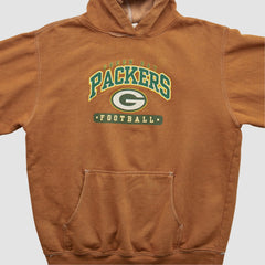 Green Bay Packers NFL 2000s Hooded Pullover Sweatshirt - Brown Vintage - Fanatics
