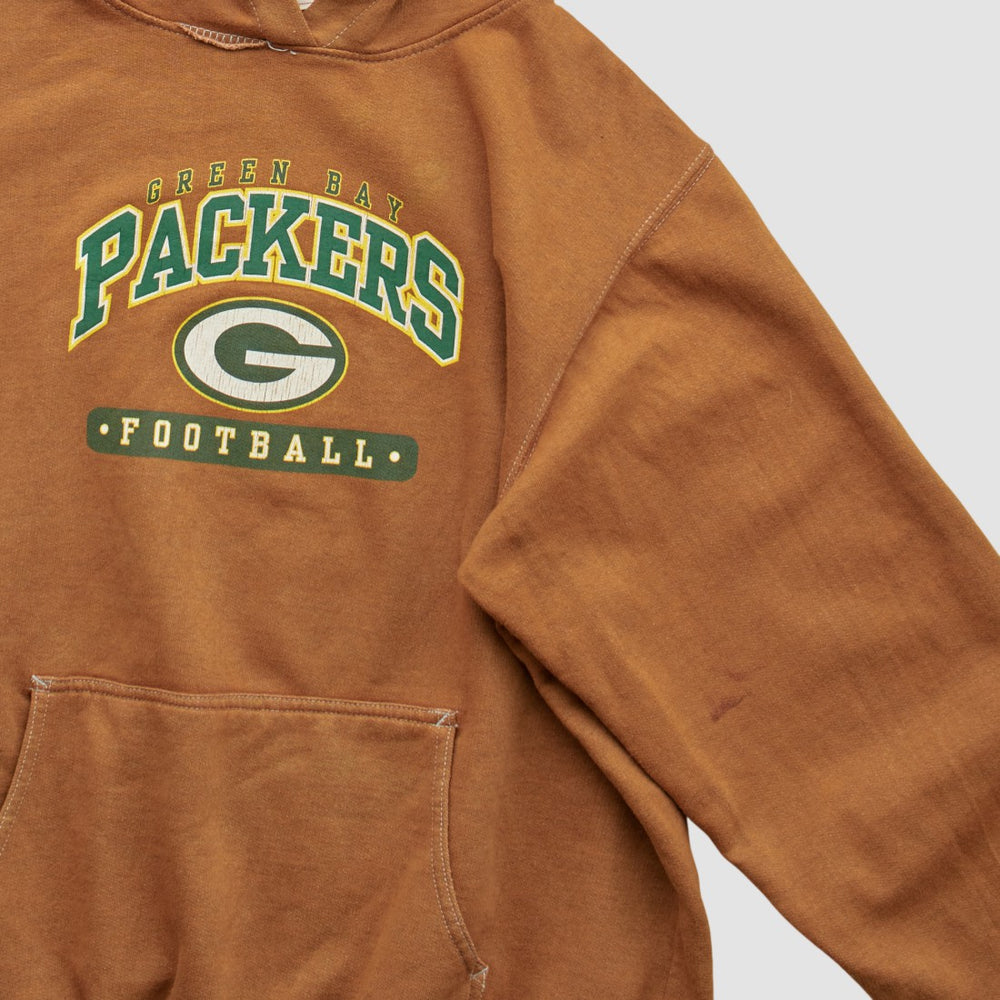Green Bay Packers NFL 2000s Hooded Pullover Sweatshirt - Brown Vintage - Fanatics