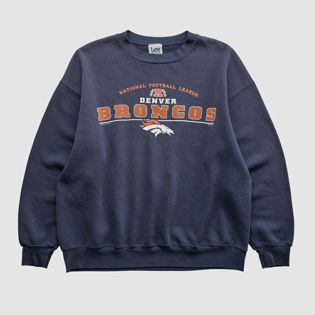 Denver Broncos Lee Apparel 2001 Pullover Sweatshirt - Navy Vintage - Fanatics