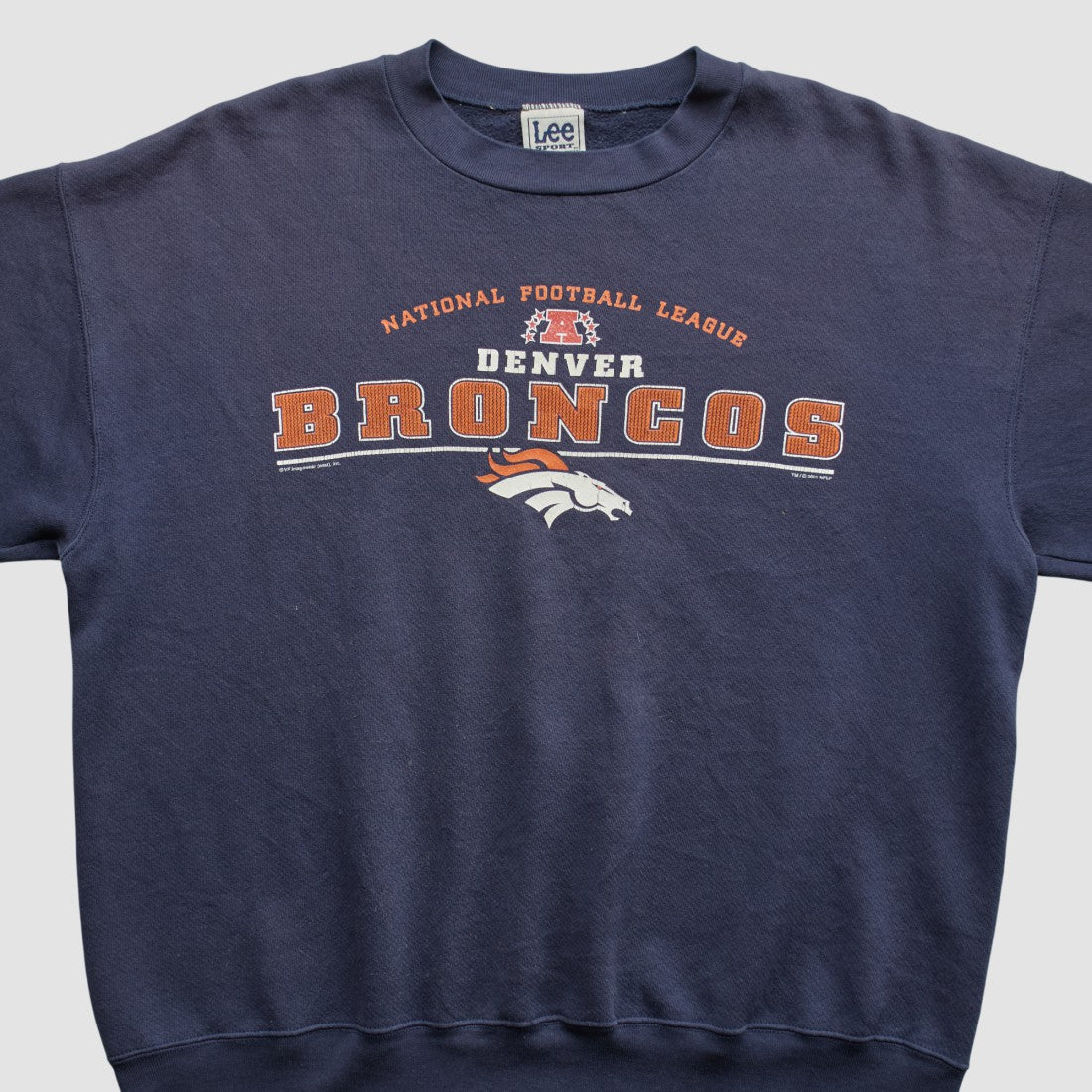 Denver Broncos Lee Apparel 2001 Pullover Sweatshirt - Navy Vintage - Fanatics