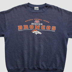 Denver Broncos Lee Apparel 2001 Pullover Sweatshirt - Navy Vintage - Fanatics
