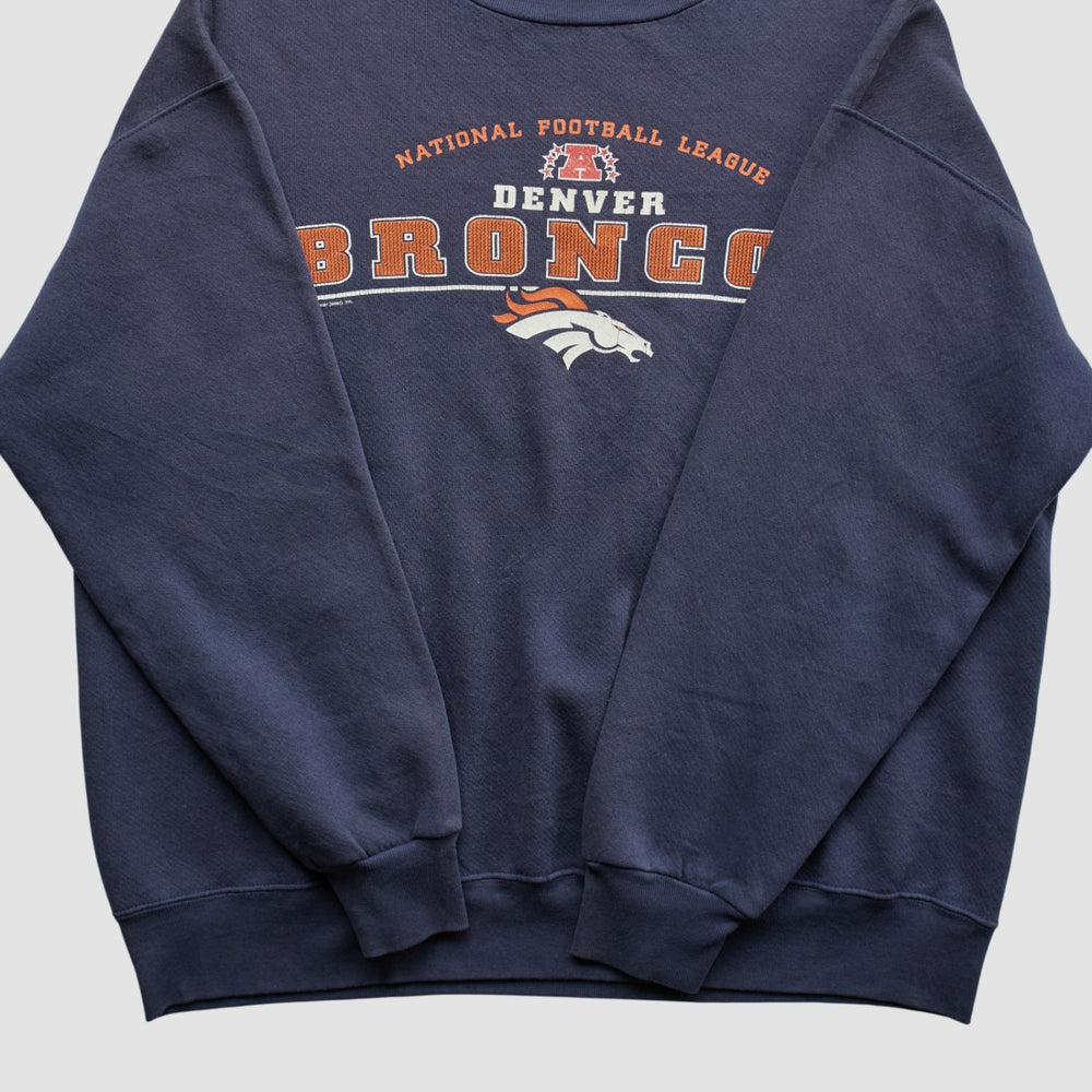 Denver Broncos Lee Apparel 2001 Pullover Sweatshirt - Navy Vintage - Fanatics