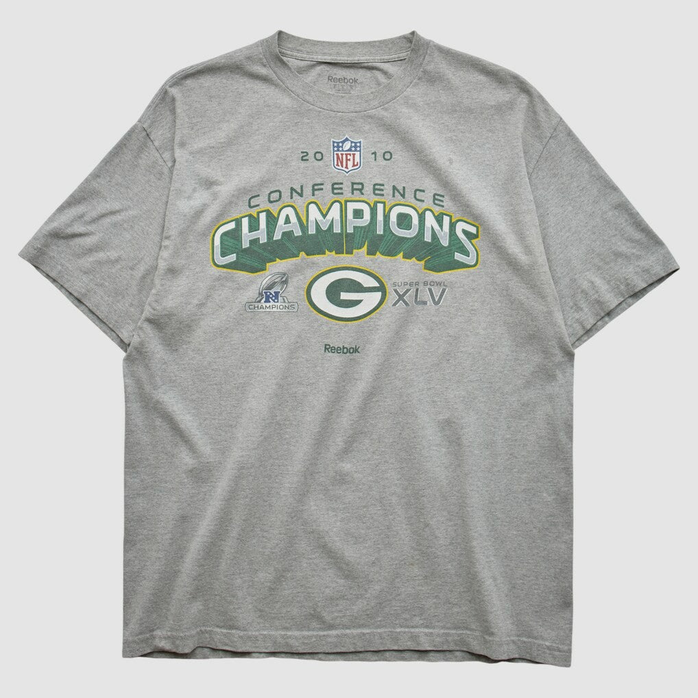 Green Bay Packers Reebok 2010 T-shirt - Heather Gray Vintage - Fanatics