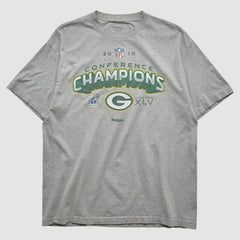 Green Bay Packers Reebok 2010 T-shirt - Heather Gray Vintage - Fanatics