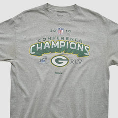 Green Bay Packers Reebok 2010 T-shirt - Heather Gray Vintage - Fanatics