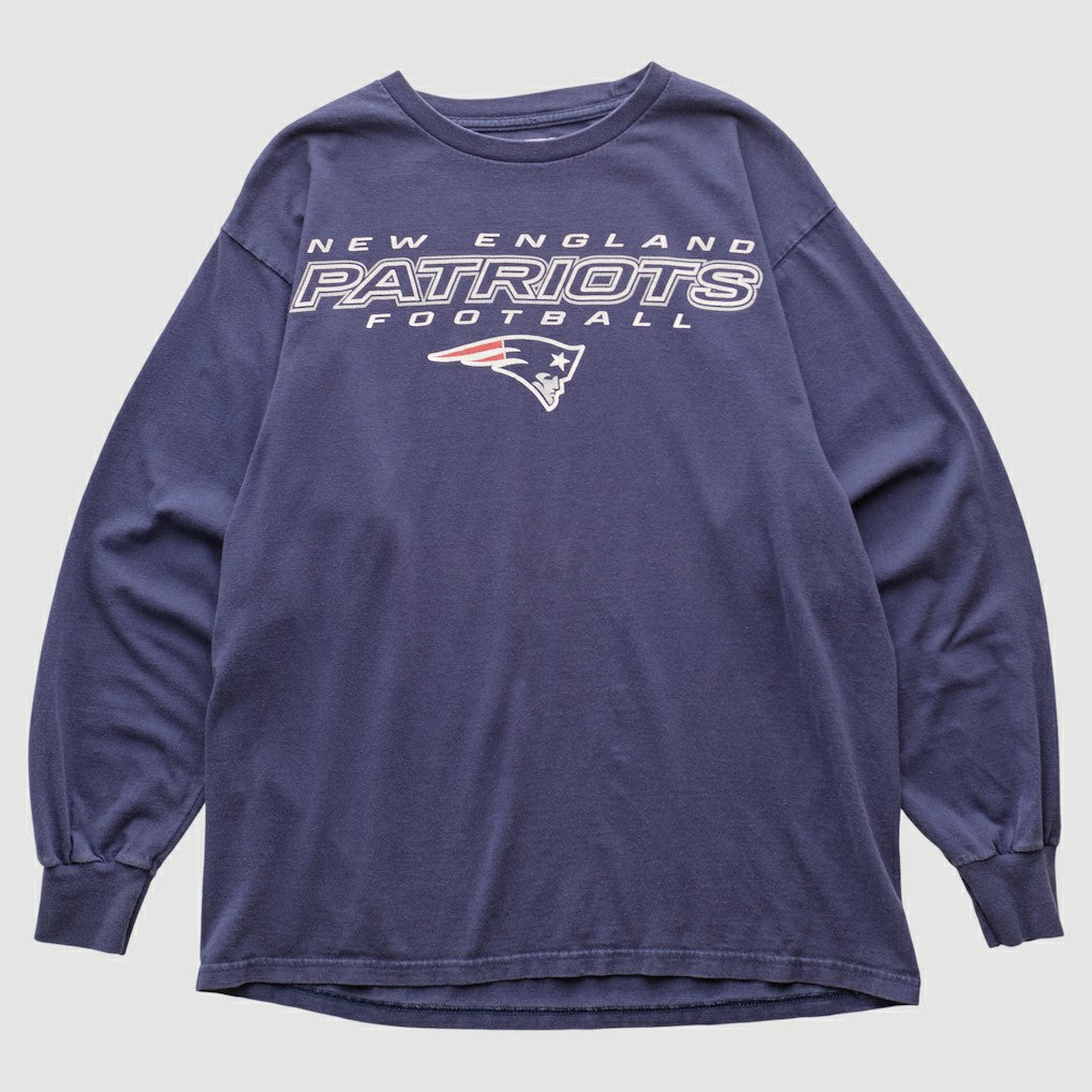 New England Patriots NFL 2000s Long Sleeve T-shirt - Navy Vintage - Fanatics