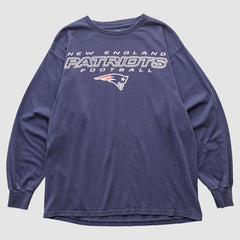 New England Patriots NFL 2000s Long Sleeve T-shirt - Navy Vintage - Fanatics