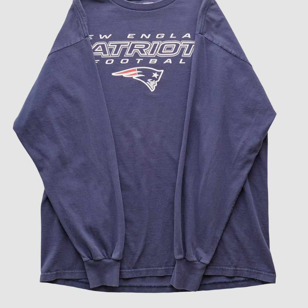 New England Patriots NFL 2000s Long Sleeve T-shirt - Navy Vintage - Fanatics