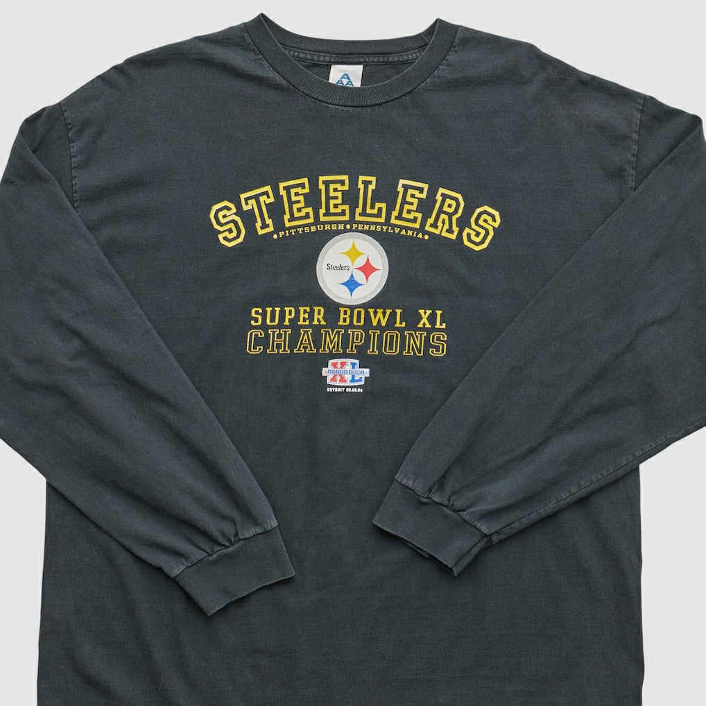 Pittsburgh Steelers Alstyle 2006 Long Sleeve T-shirt - Black Vintage - Fanatics