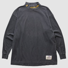 Pittsburgh Steelers 90s Long Sleeve T-shirt - Charcoal Vintage - Fanatics