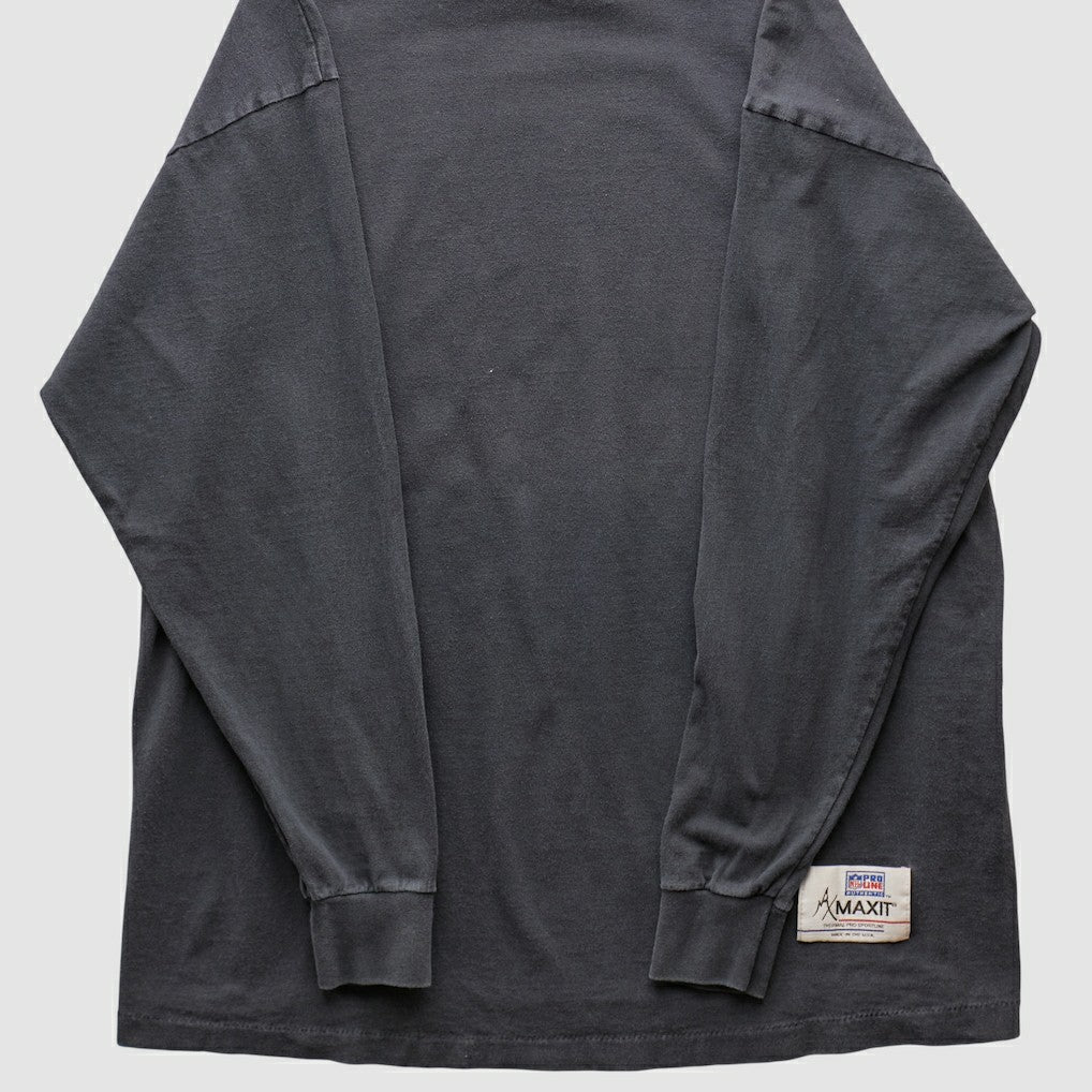 Pittsburgh Steelers 90s Long Sleeve T-shirt - Charcoal Vintage - Fanatics
