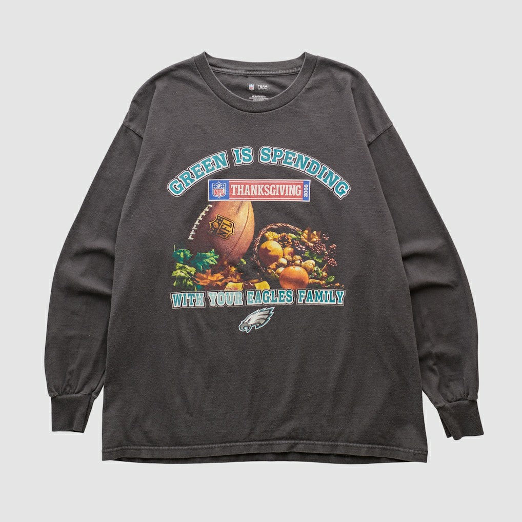 Philadelphia Eagles NFL 2008 Long Sleeve T-shirt - Charcoal Vintage - Fanatics
