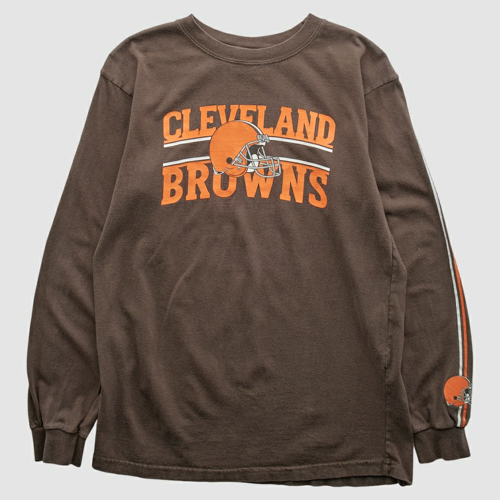 Cleveland Browns Reebok 2000s Long Sleeve T-shirt - Brown Vintage - Fanatics