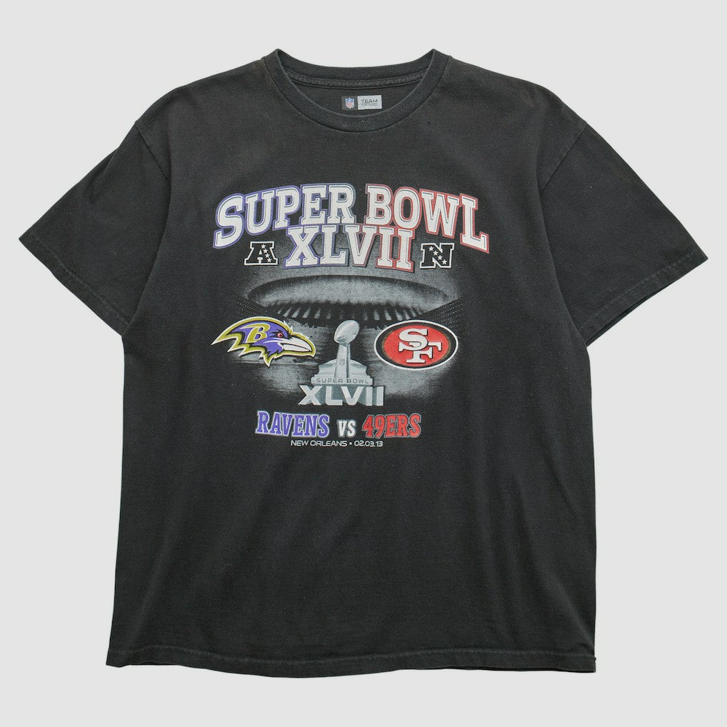 Superbowl XLVII NFL 2013 T-shirt - Black Vintage - Fanatics