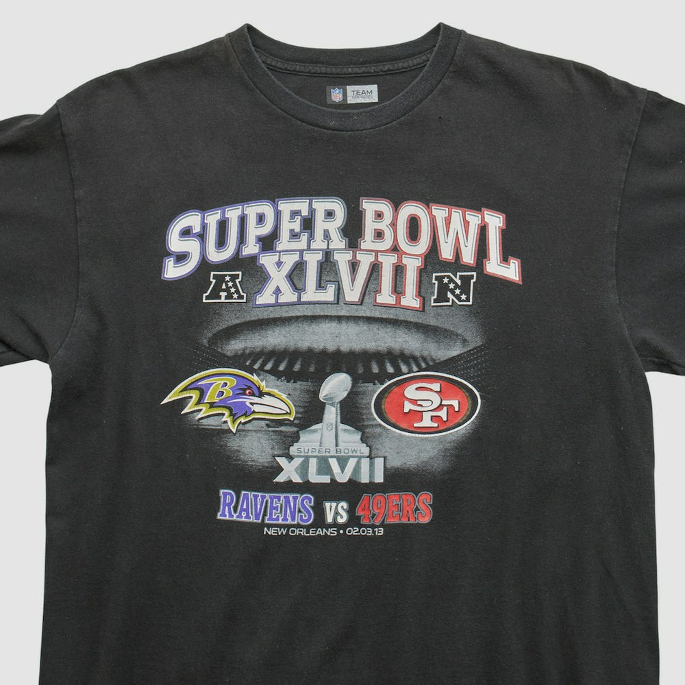 Superbowl XLVII NFL 2013 T-shirt - Black Vintage - Fanatics