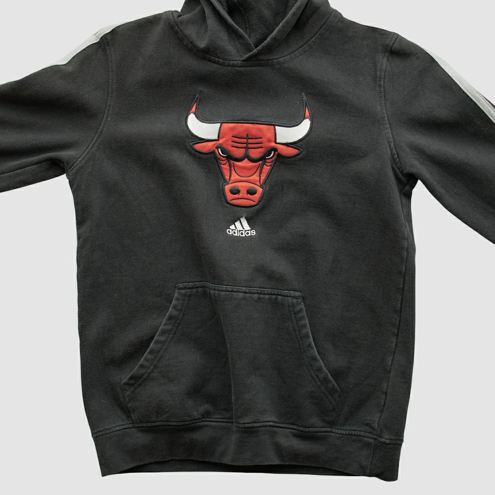 Adidas Chicago Bulls 2010s Hooded Sweatshirt Black Vintage