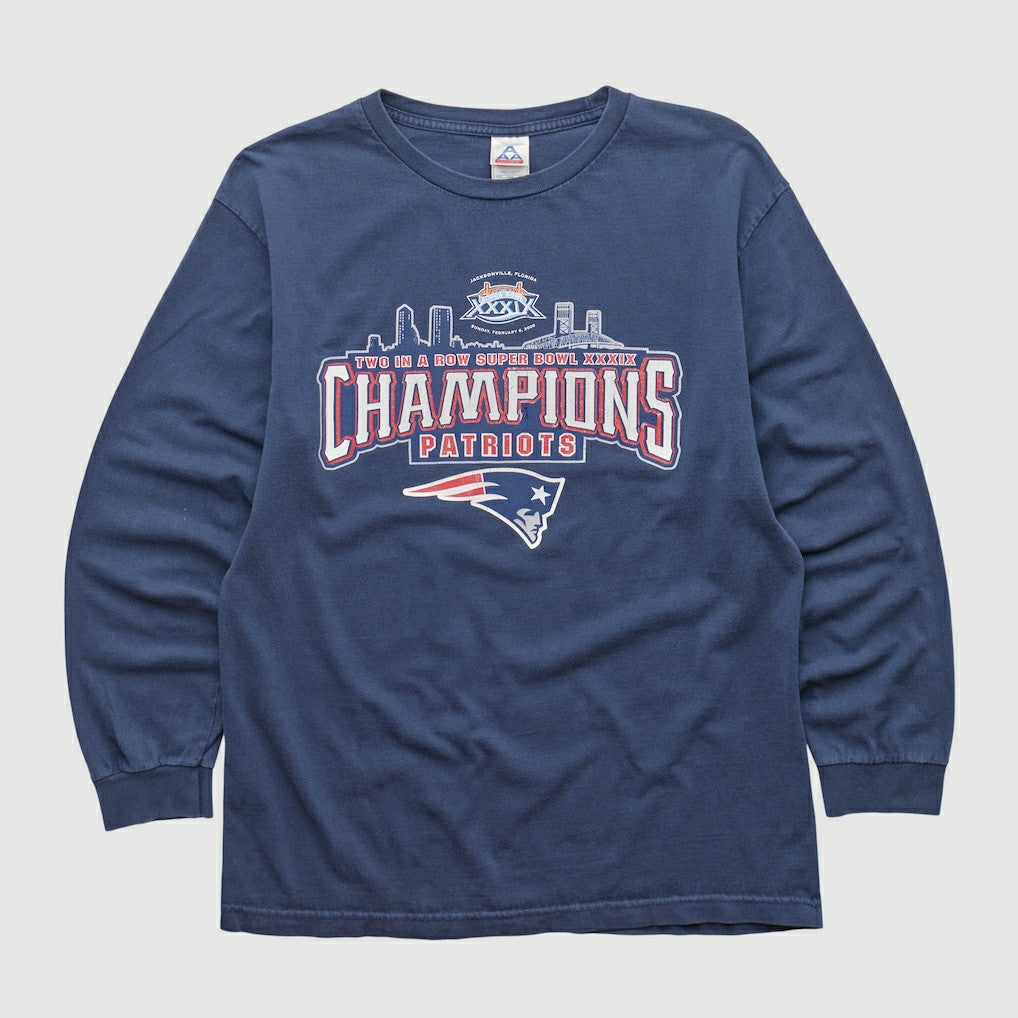 New England Patriots Alstyle 2005 Long Sleeve T-shirt - Navy Vintage - Fanatics