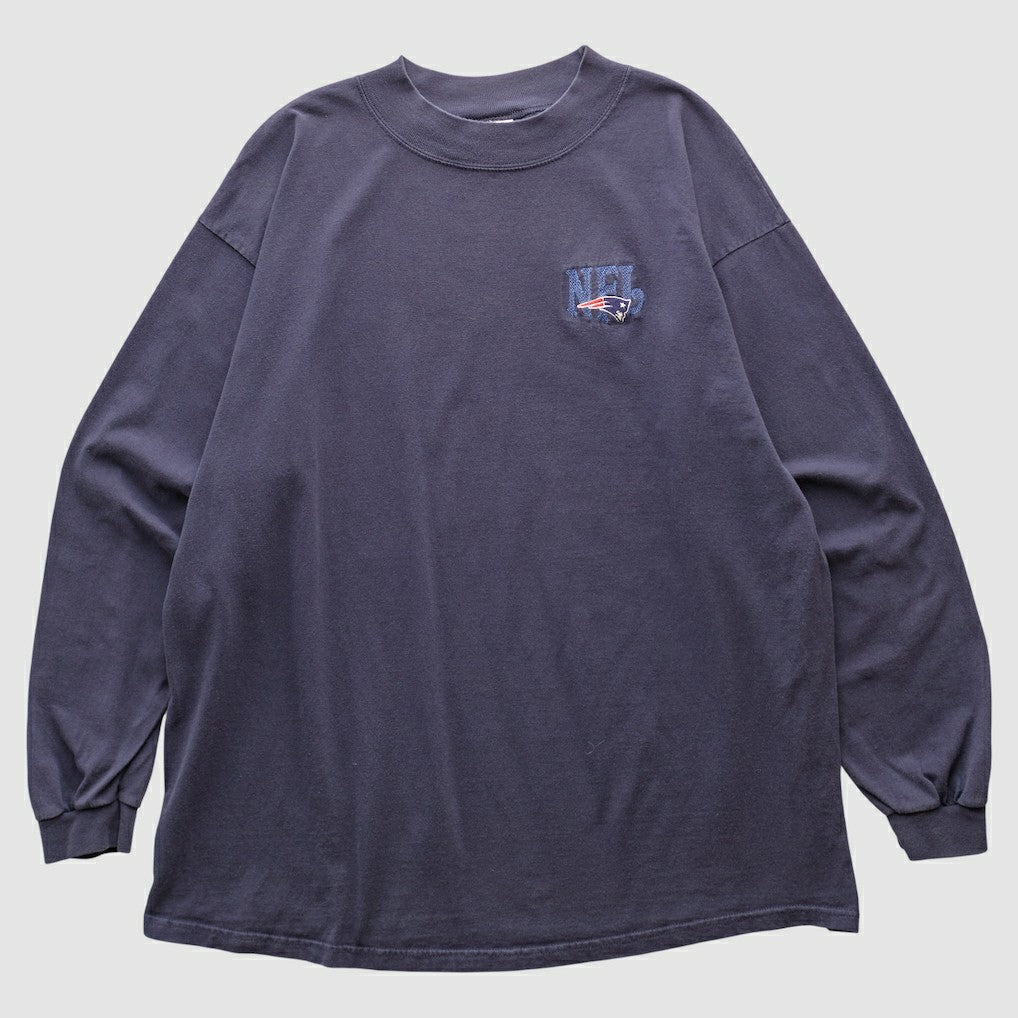 New England Patriots NFL 2000s Long Sleeve T-shirt - Navy Vintage - Fanatics
