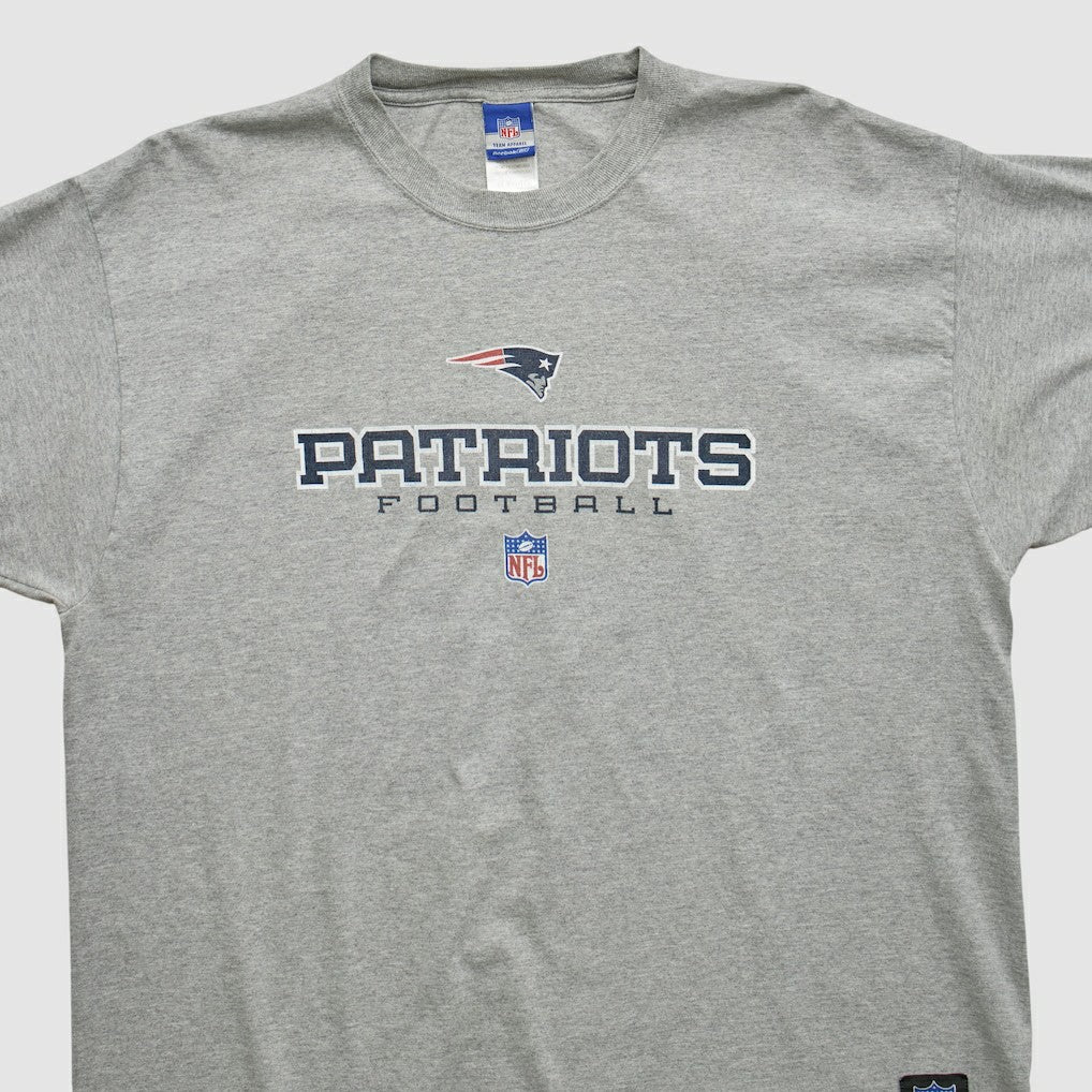 New England Patriots Reebok 2000s T-shirt - Heather Gray Vintage - Fanatics