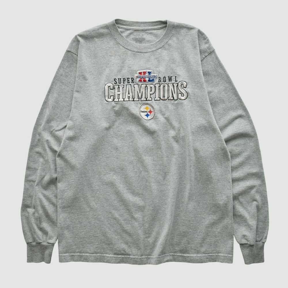 Pittsburgh Steelers Reebok 2006 Long Sleeve T-shirt - Gray Vintage - Fanatics