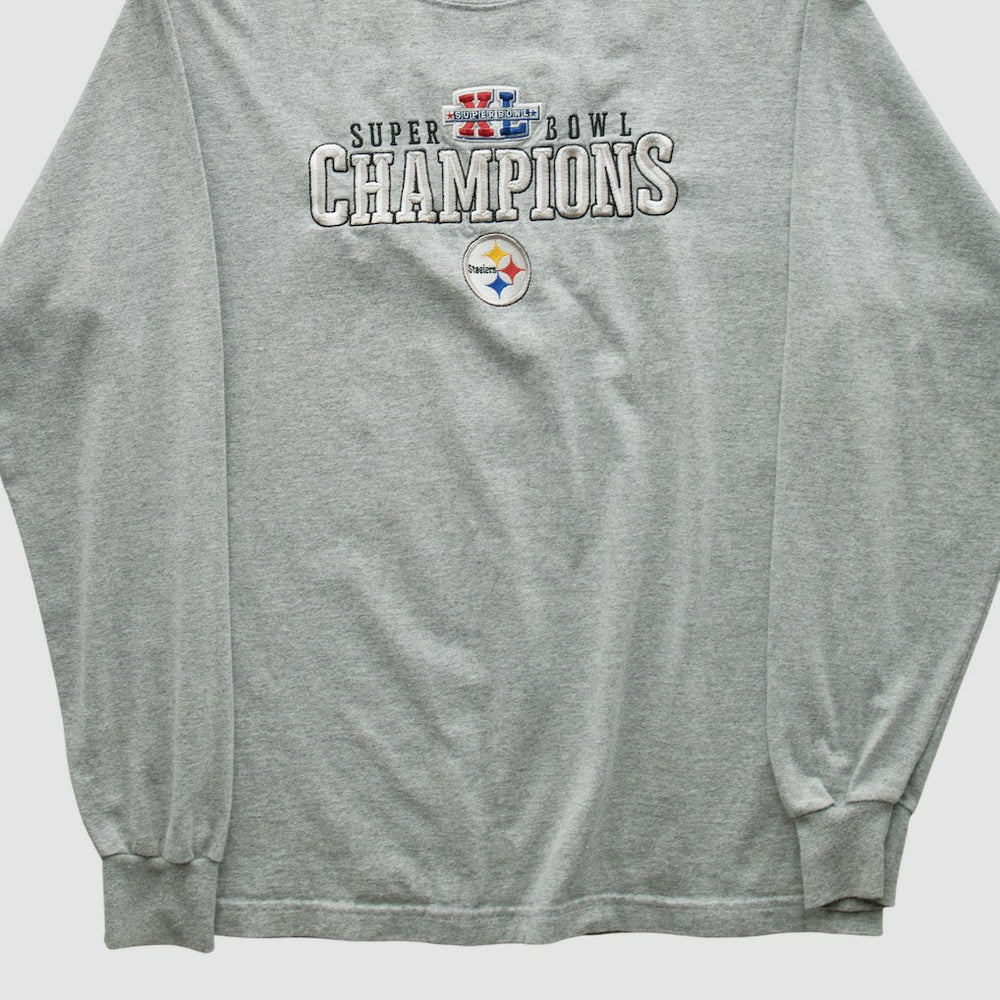 Pittsburgh Steelers Reebok 2006 Long Sleeve T-shirt - Gray Vintage - Fanatics