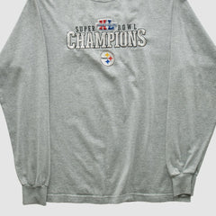 Pittsburgh Steelers Reebok 2006 Long Sleeve T-shirt - Gray Vintage - Fanatics