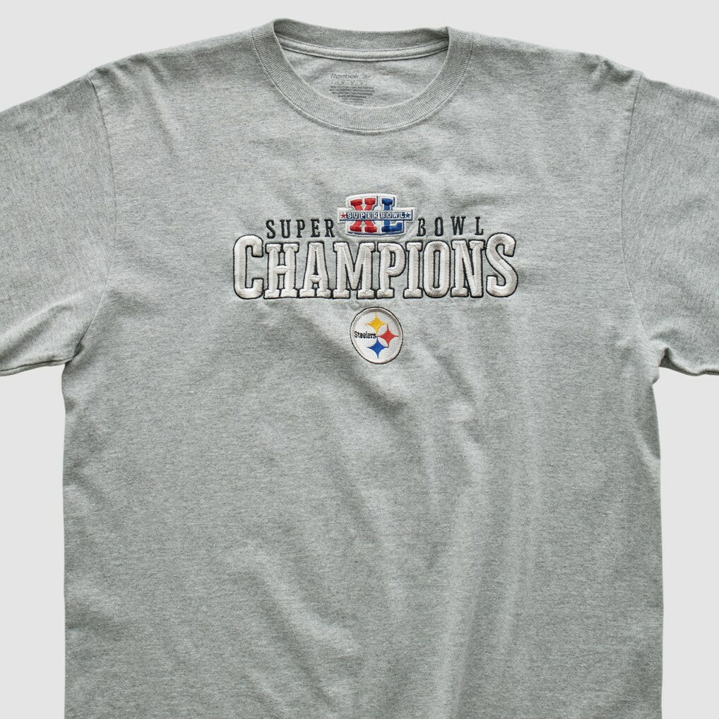 Pittsburgh Steelers Reebok 2006 Long Sleeve T-shirt - Gray Vintage - Fanatics