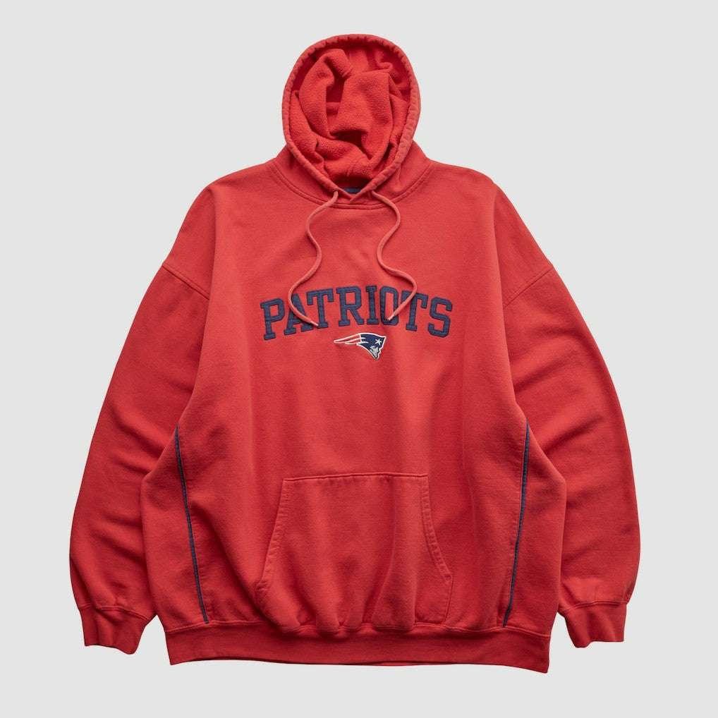 New England Patriots NFL 2000s Hooded Pullover Sweatshirt - Red Vintage - Fanatics