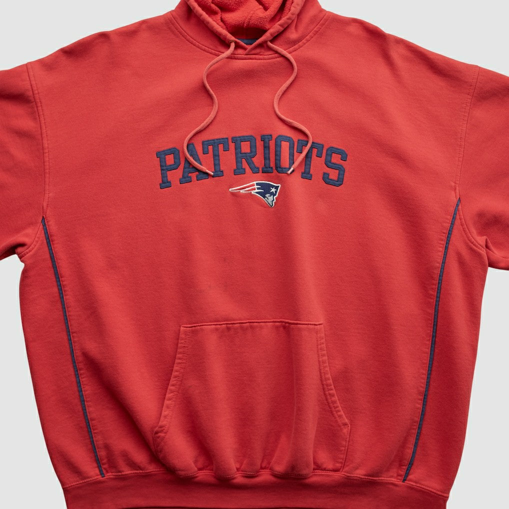 New England Patriots NFL 2000s Hooded Pullover Sweatshirt - Red Vintage - Fanatics