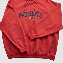 New England Patriots NFL 2000s Hooded Pullover Sweatshirt - Red Vintage - Fanatics