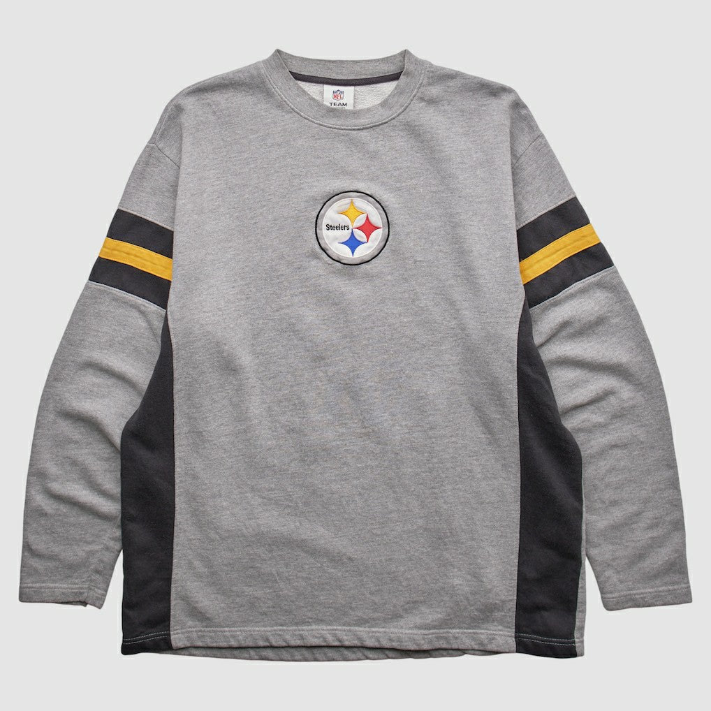 Pittsburgh Steelers NFL 2010s Pullover Sweatshirt - Heather Gray Vintage - Fanatics