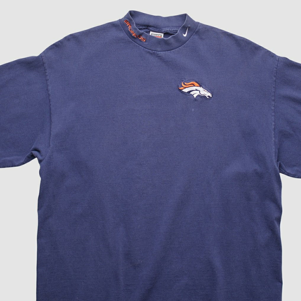 Denver Broncos 90s Pullover Sweatshirt - Navy Vintage - Fanatics