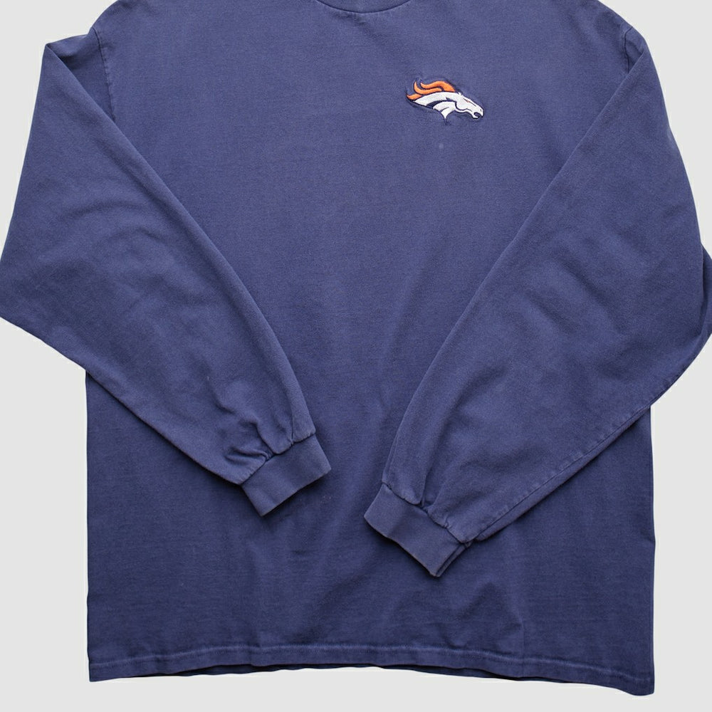 Denver Broncos 90s Pullover Sweatshirt - Navy Vintage - Fanatics