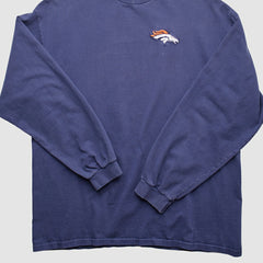 Denver Broncos 90s Pullover Sweatshirt - Navy Vintage - Fanatics