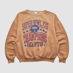 New York Giants Signal 1987 Pullover Sweatshirt - Tan Vintage - Fanatics