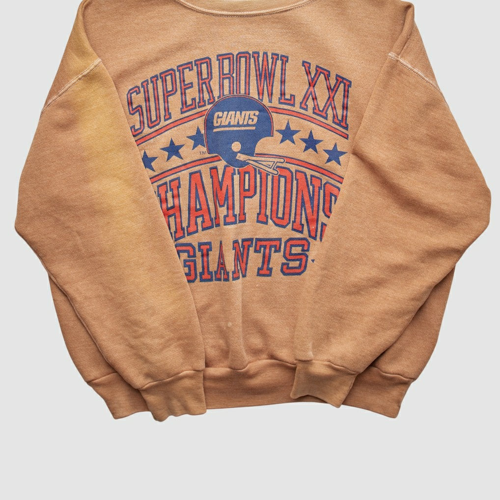 New York Giants Signal 1987 Pullover Sweatshirt - Tan Vintage - Fanatics