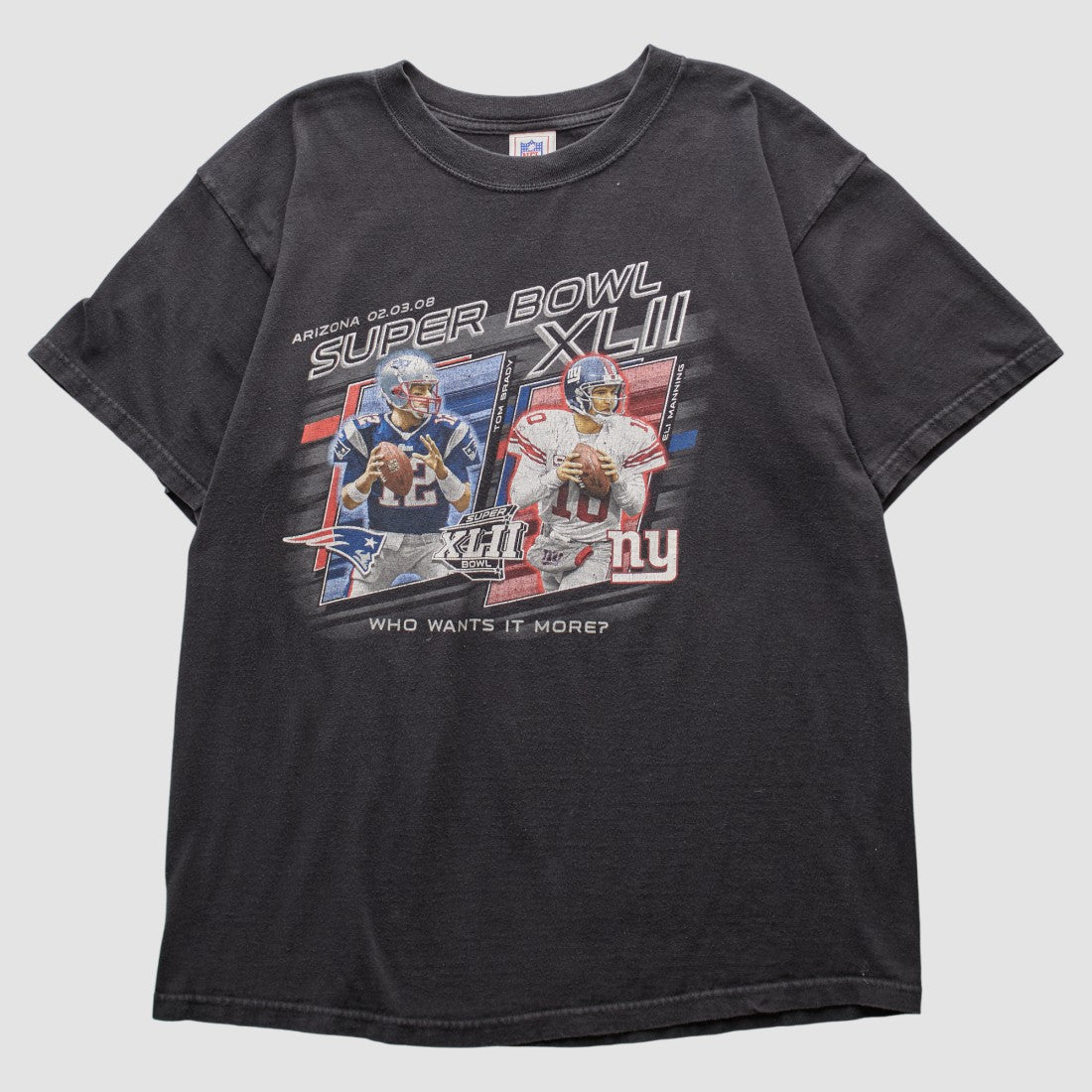 Superbowl XLII NFL 2008 T-shirt - Black Vintage - Fanatics