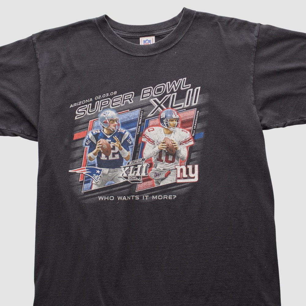 Superbowl XLII NFL 2008 T-shirt - Black Vintage - Fanatics